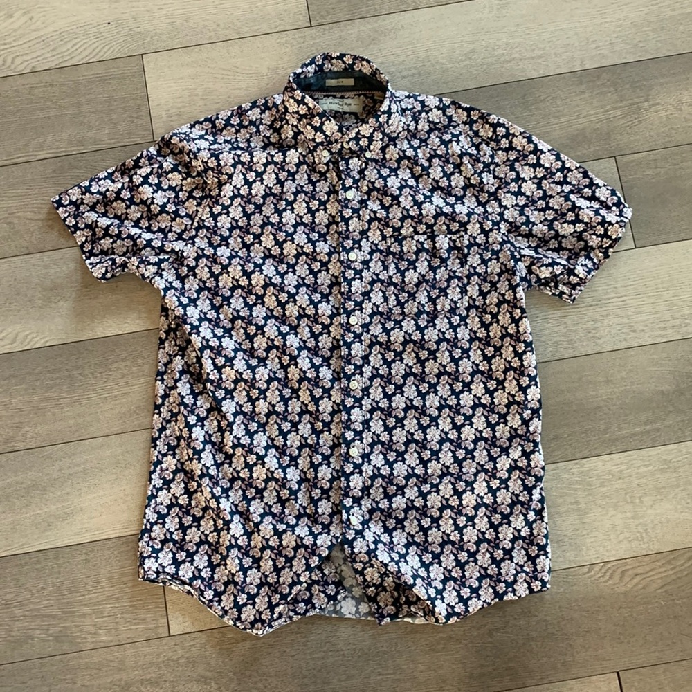 Hawker Rye slim fit short sleeve button down